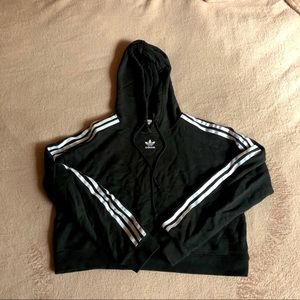 Adidas Cropped Hoodie- Small